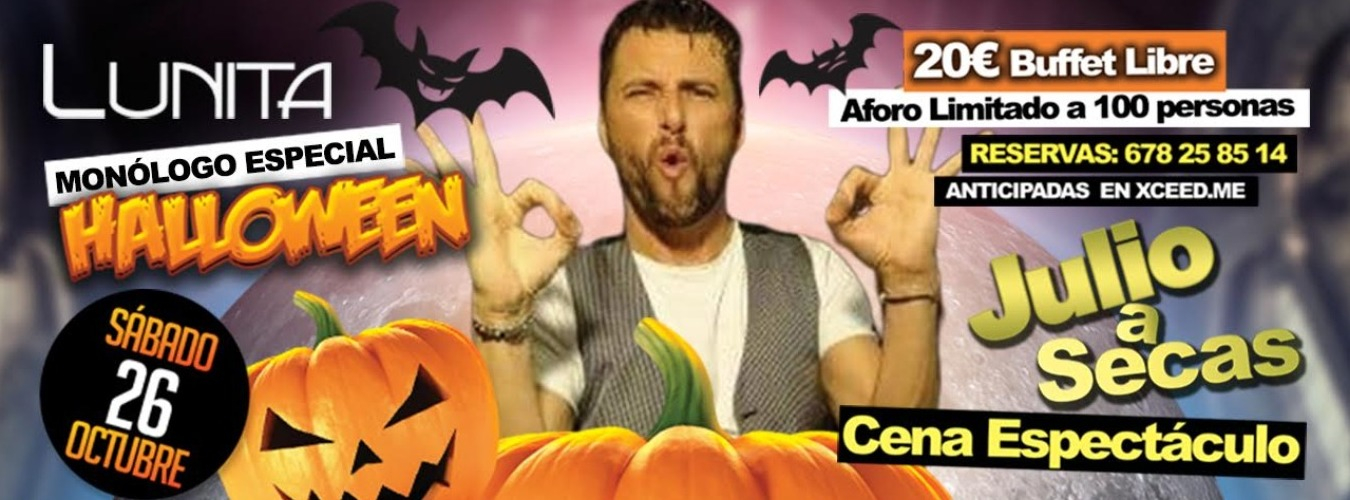 Cena + espectáculo con Julio a Secas