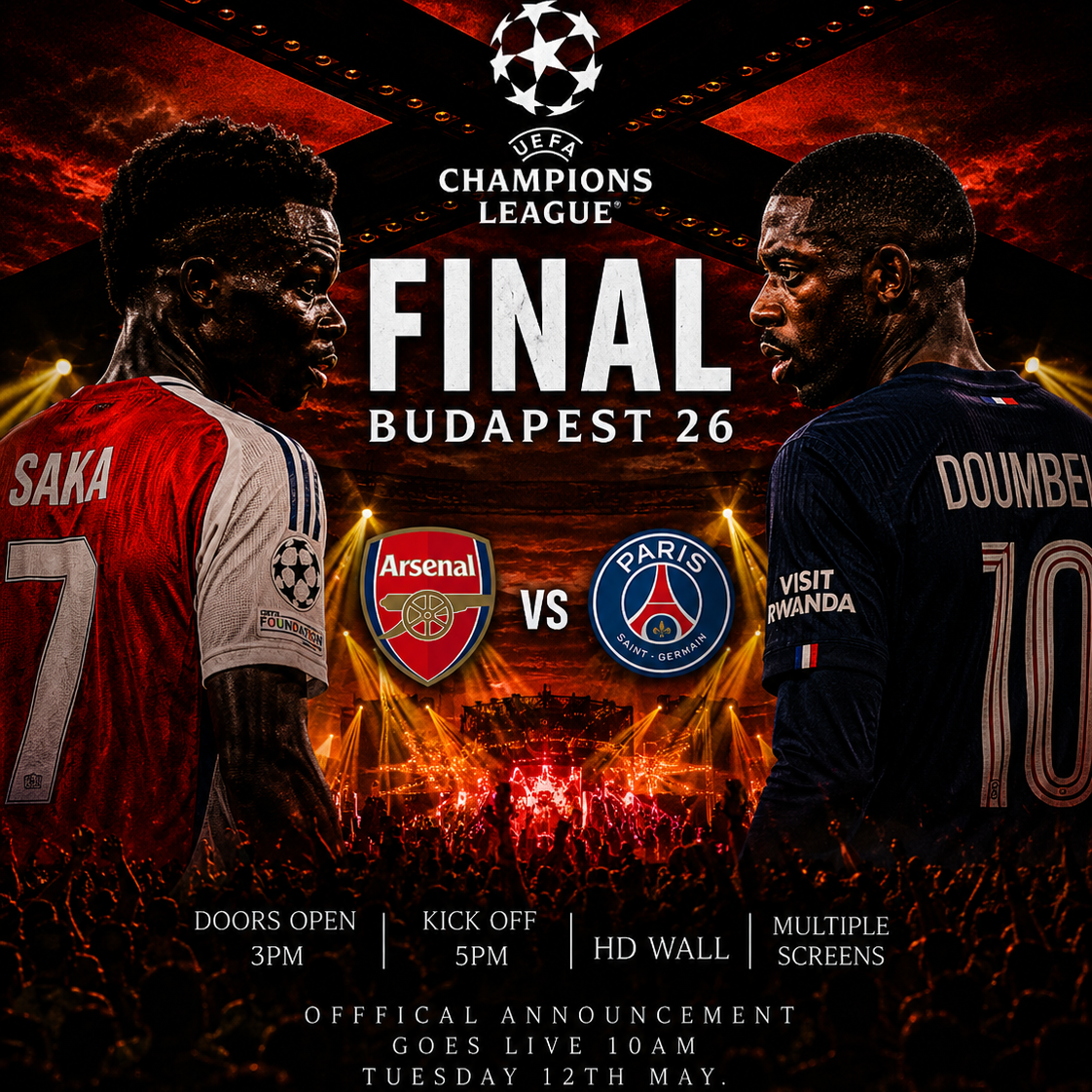 Champions League Final: Arsenal vs PSG  image