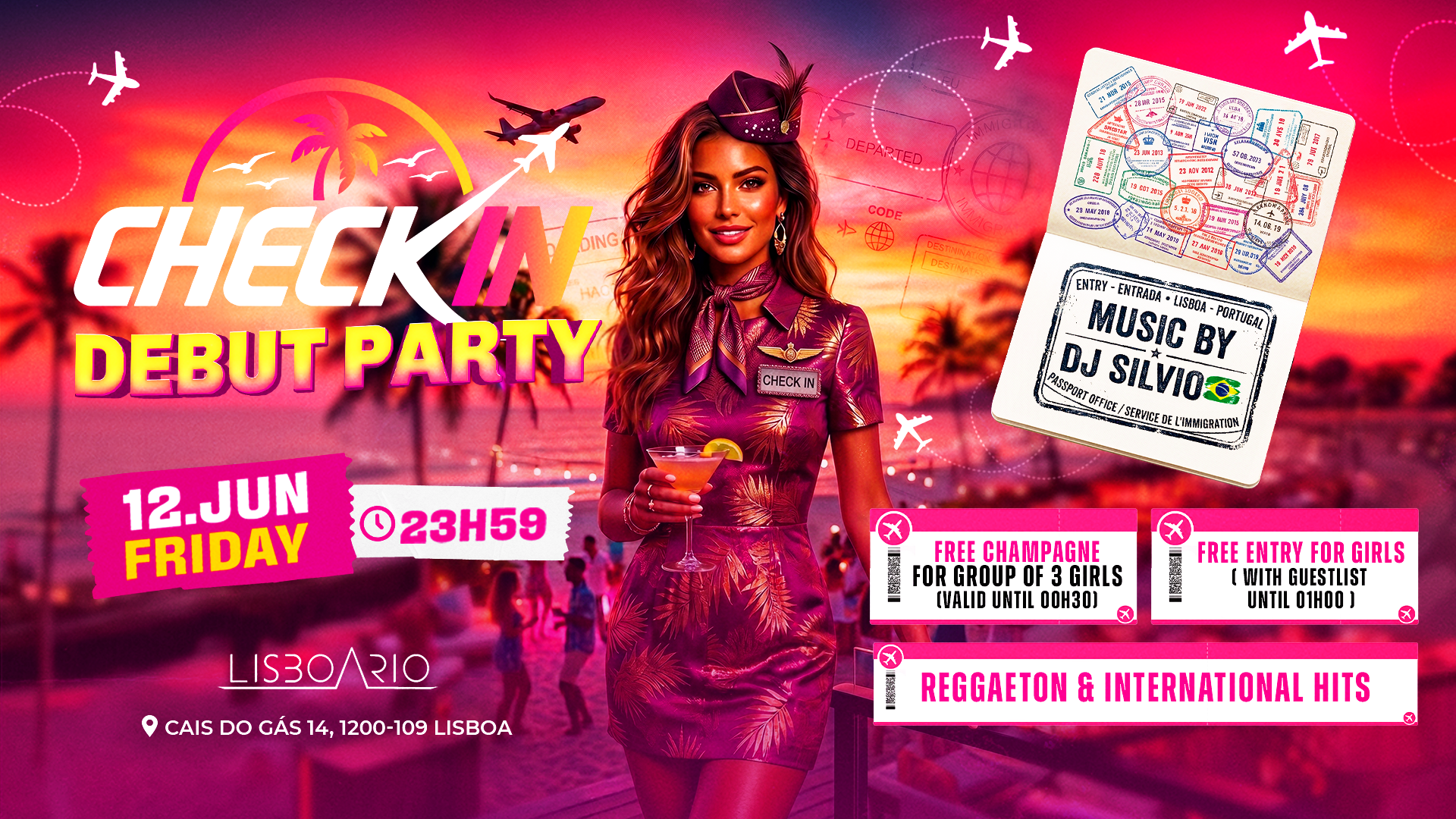 CHECK-IN: DEBUT ✈️ - REGGAETON & INTERNATIONAL HITS - Girls free until 1 AM image