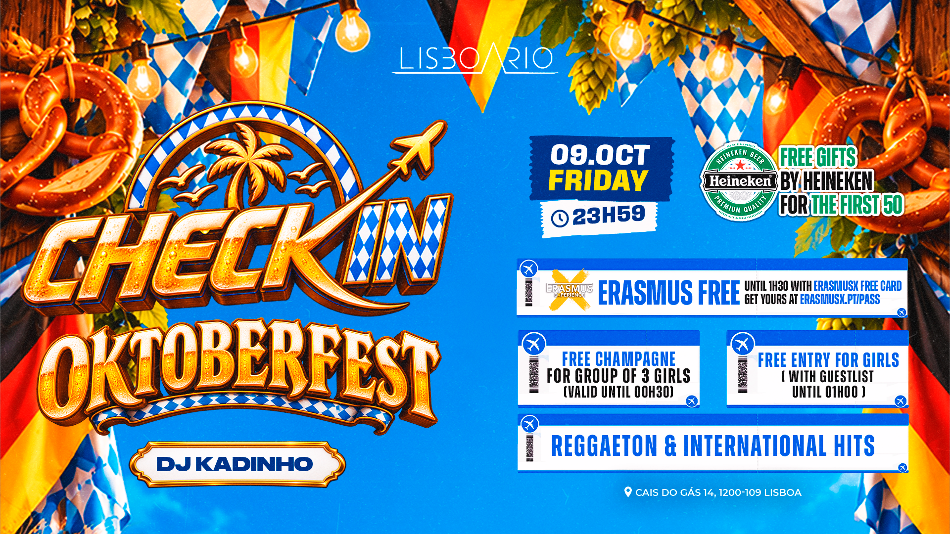 CHECK-IN: OKTOBERFEST 🇩🇪🍻 - Free gifts, International Hits, Reggaeton - Girls free until 1AM image