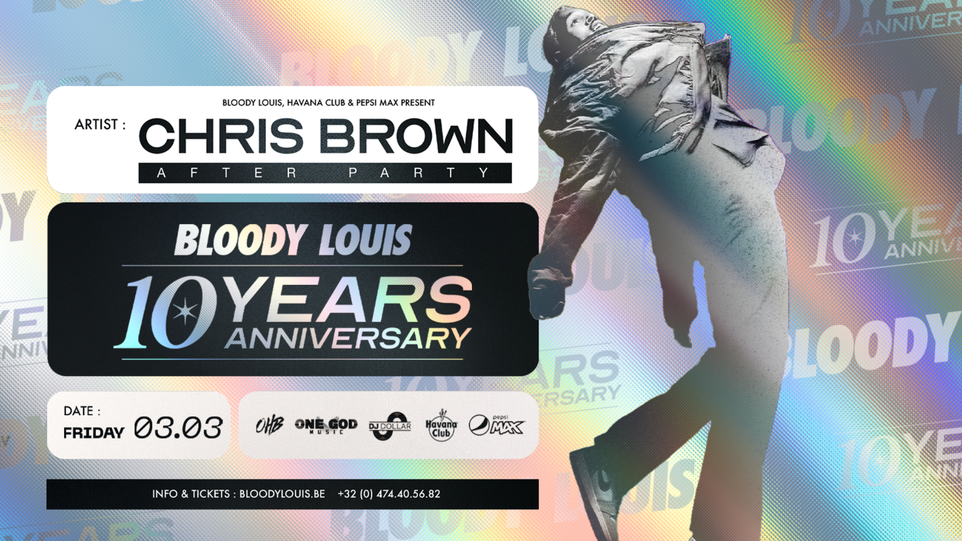 Chris Brown Concert Bruxelles 2023 CHRIS BROWN AFTERPARTY @ BLOODY LOUIS | Billets & Listes d'invités