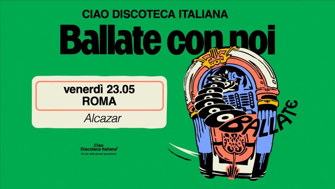 Couverture de l'événement CIAO DISCOTECA ITALIANA - Alcazar 