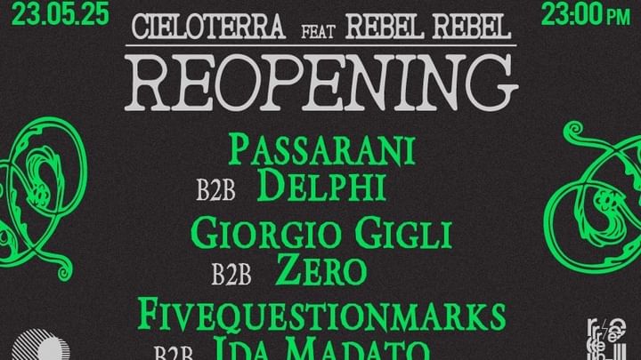 Cover for event: CIELOTERRA Reopening w/RebelRebel & Guests