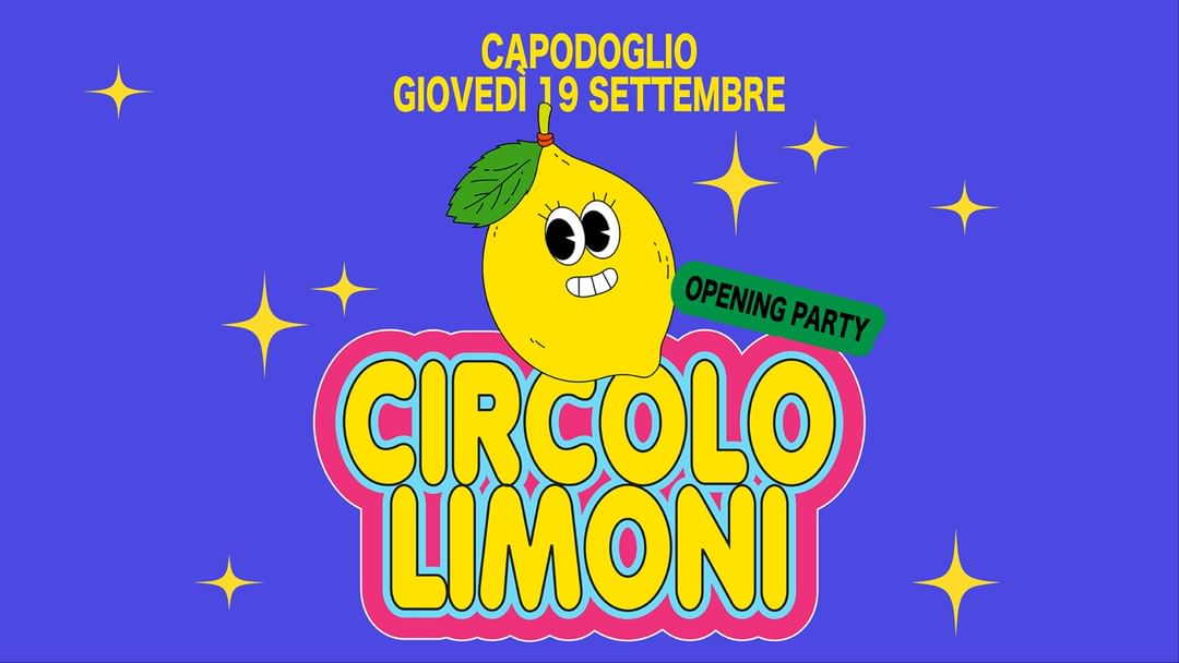 Copertina evento circolo limoni opening partyyy