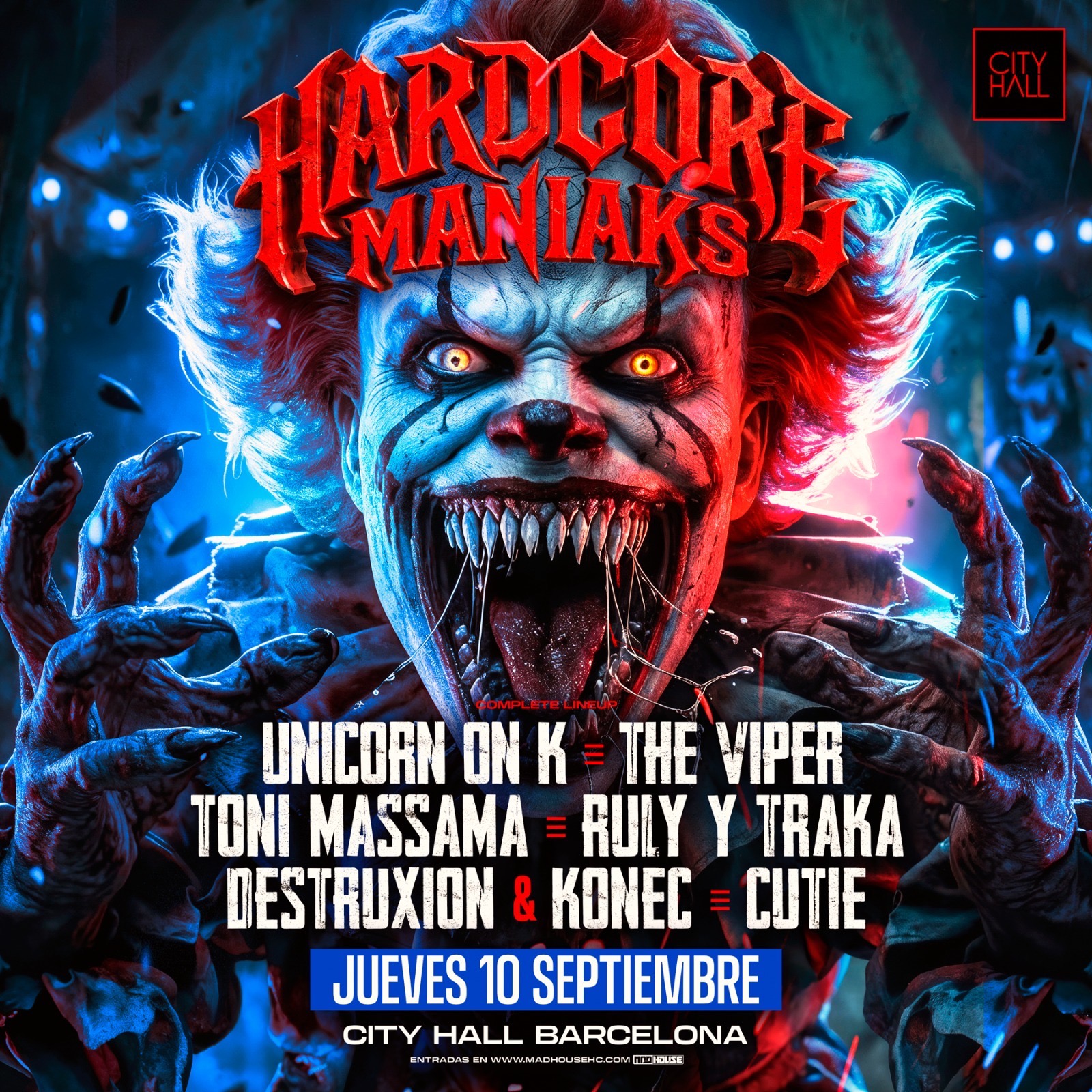 City Hall pres. HARDCORE MANIAKS image