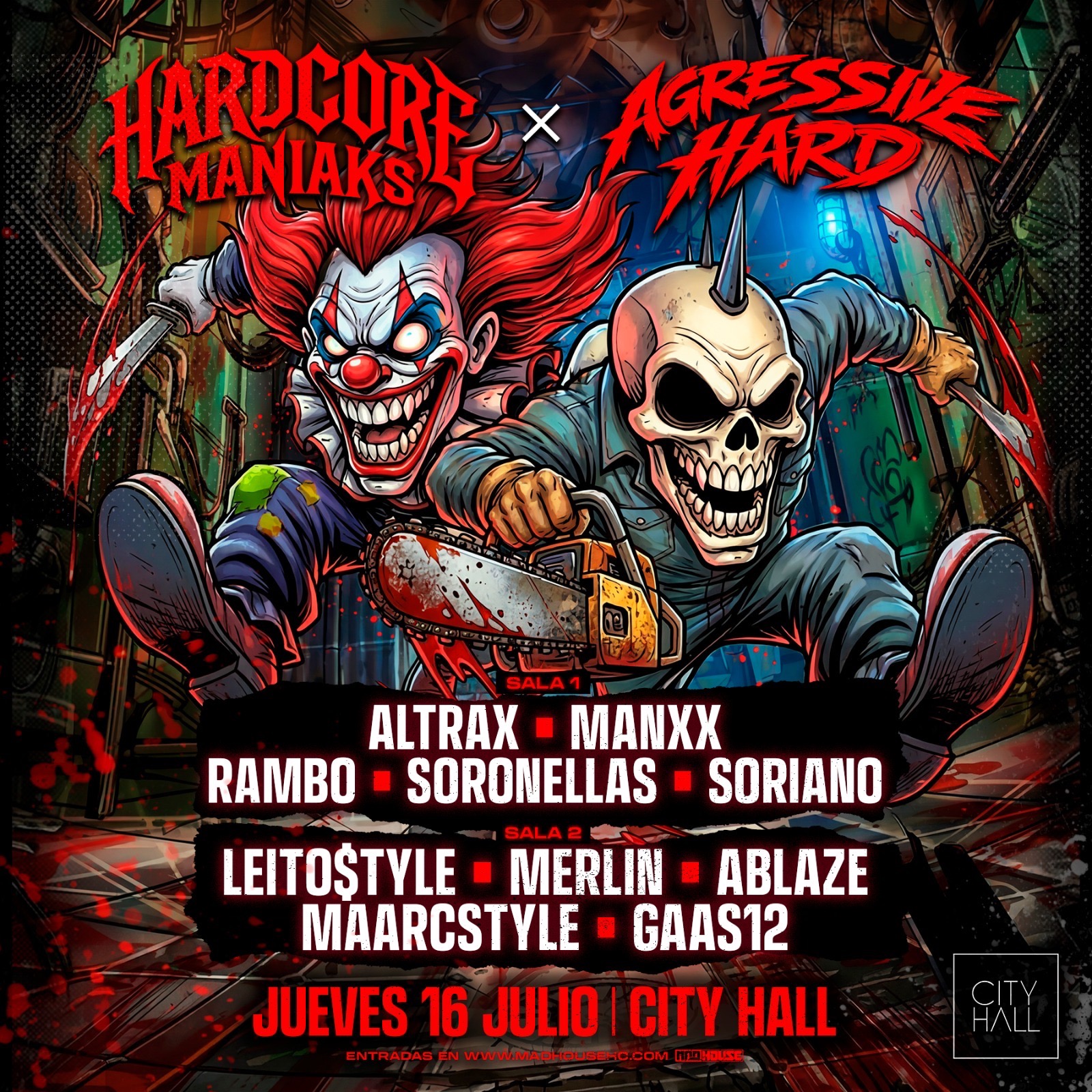 City Hall pres. HARDCORE MANIAKS x AGRESSIVE HARD image