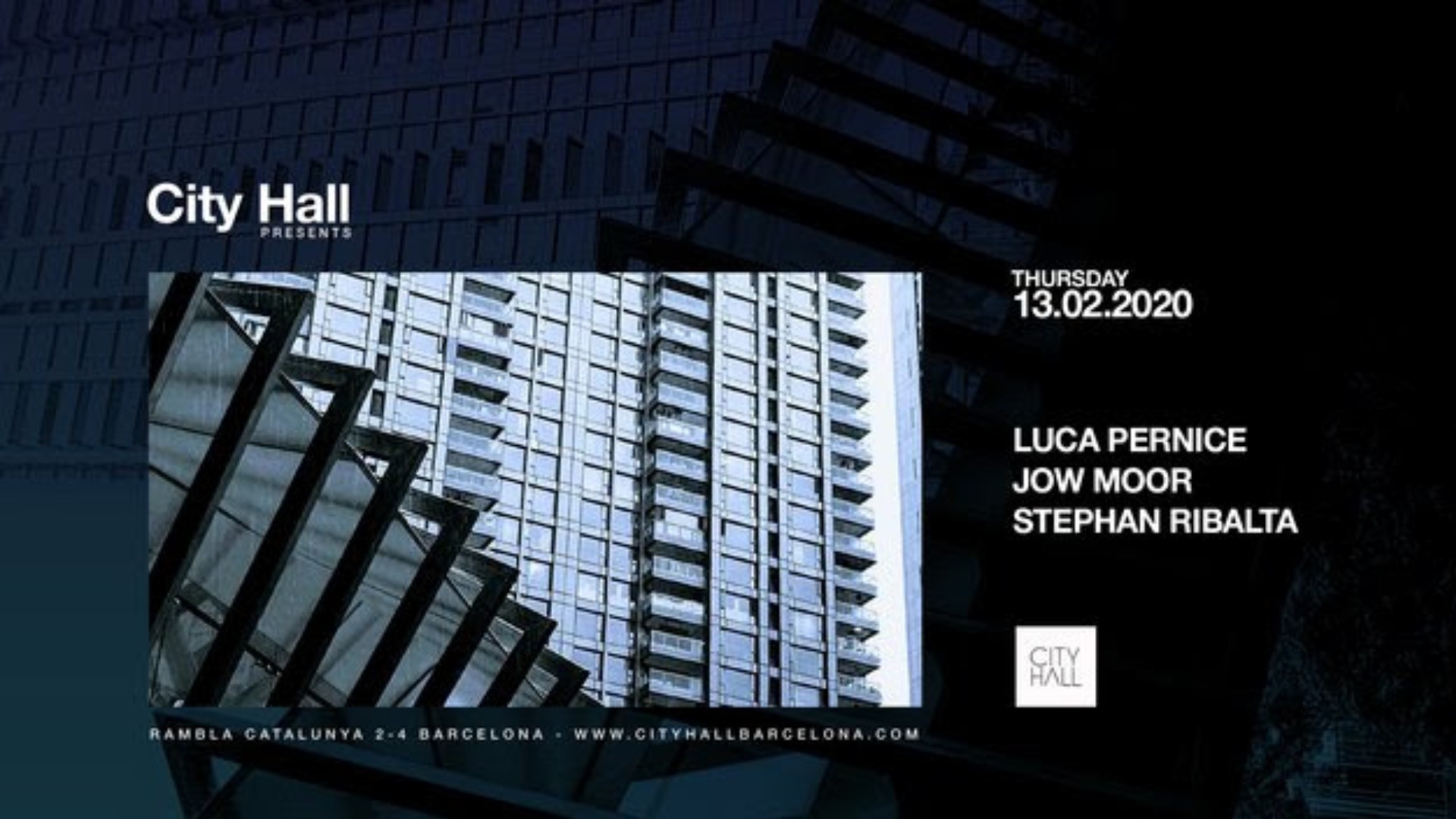 City Hall pres.  Luca Pernice - Jow Moor - Stephan Ribalta image