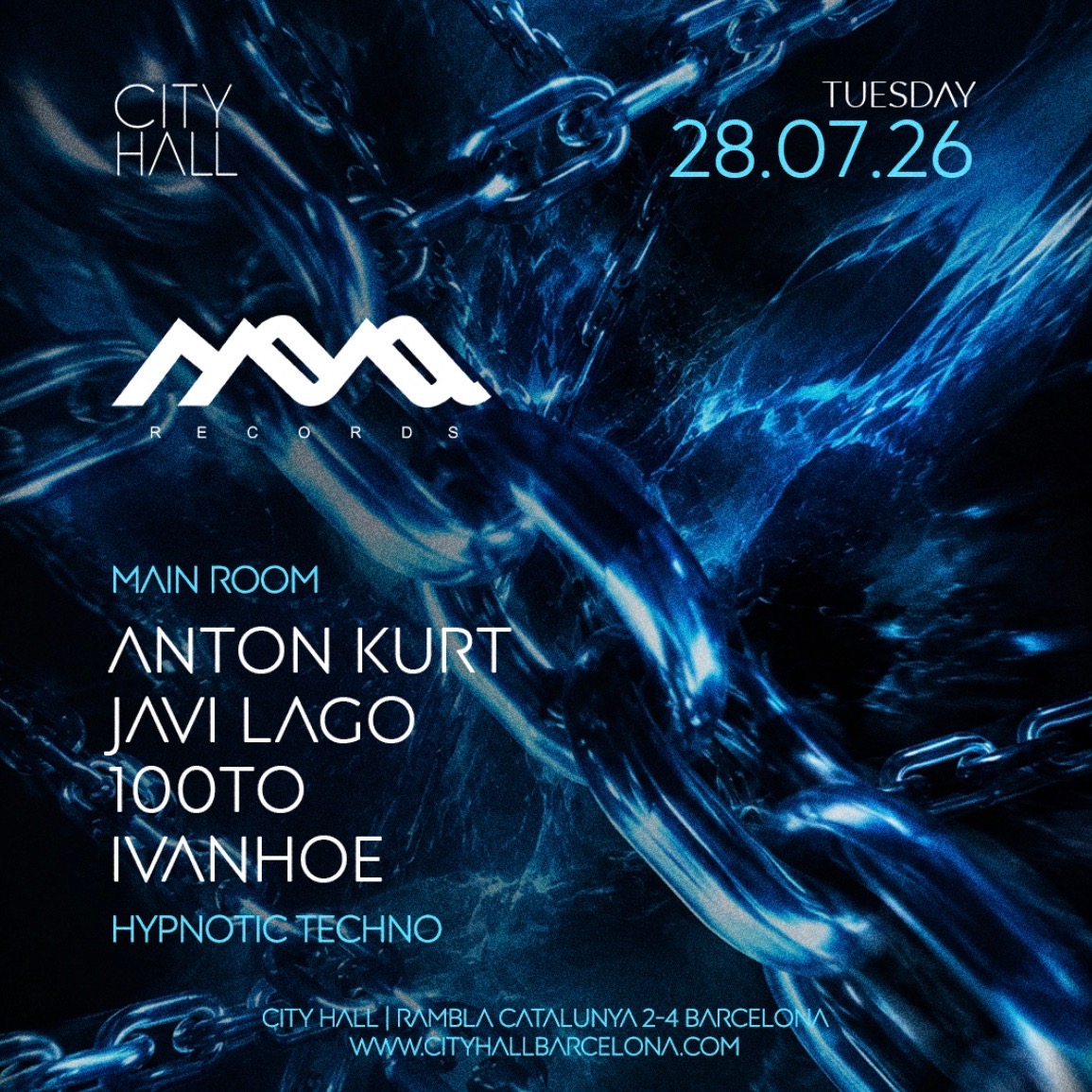City Hall pres. MMA RECORDS || Hard Techno || Tuesday || FREE PASS BEFORE 1:00 A.M. image