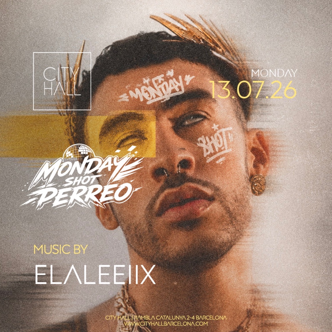 City Hall pres. MONDAY PERREO & HITS | Guest List image