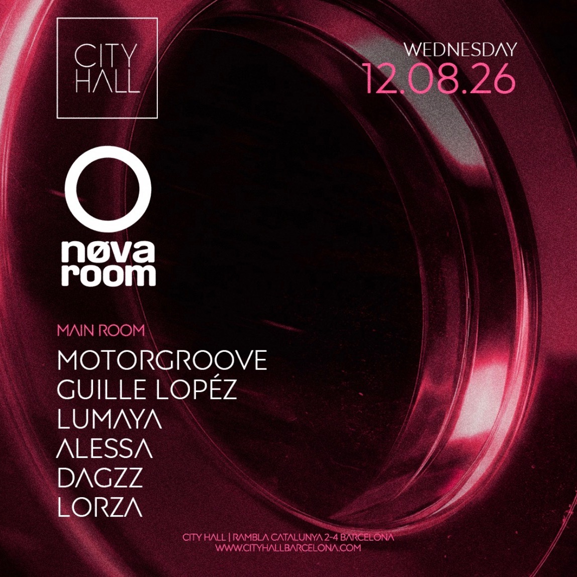  City Hall pres. NØVAROOM || Wednesday || Guest List  image