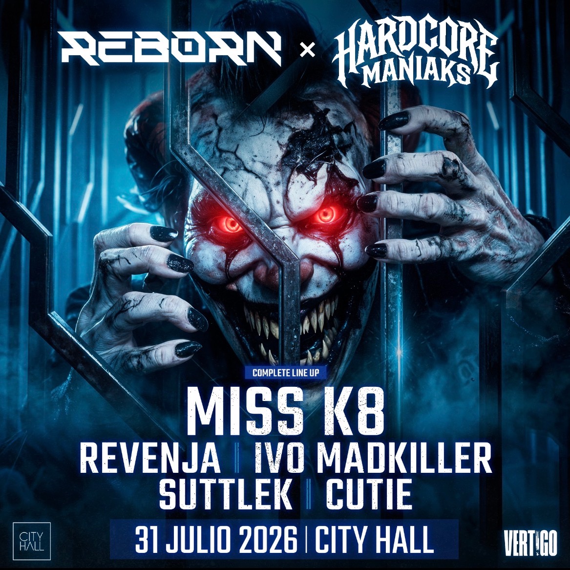 City Hall pres. REBORN & HARDCORE MANIAKS image
