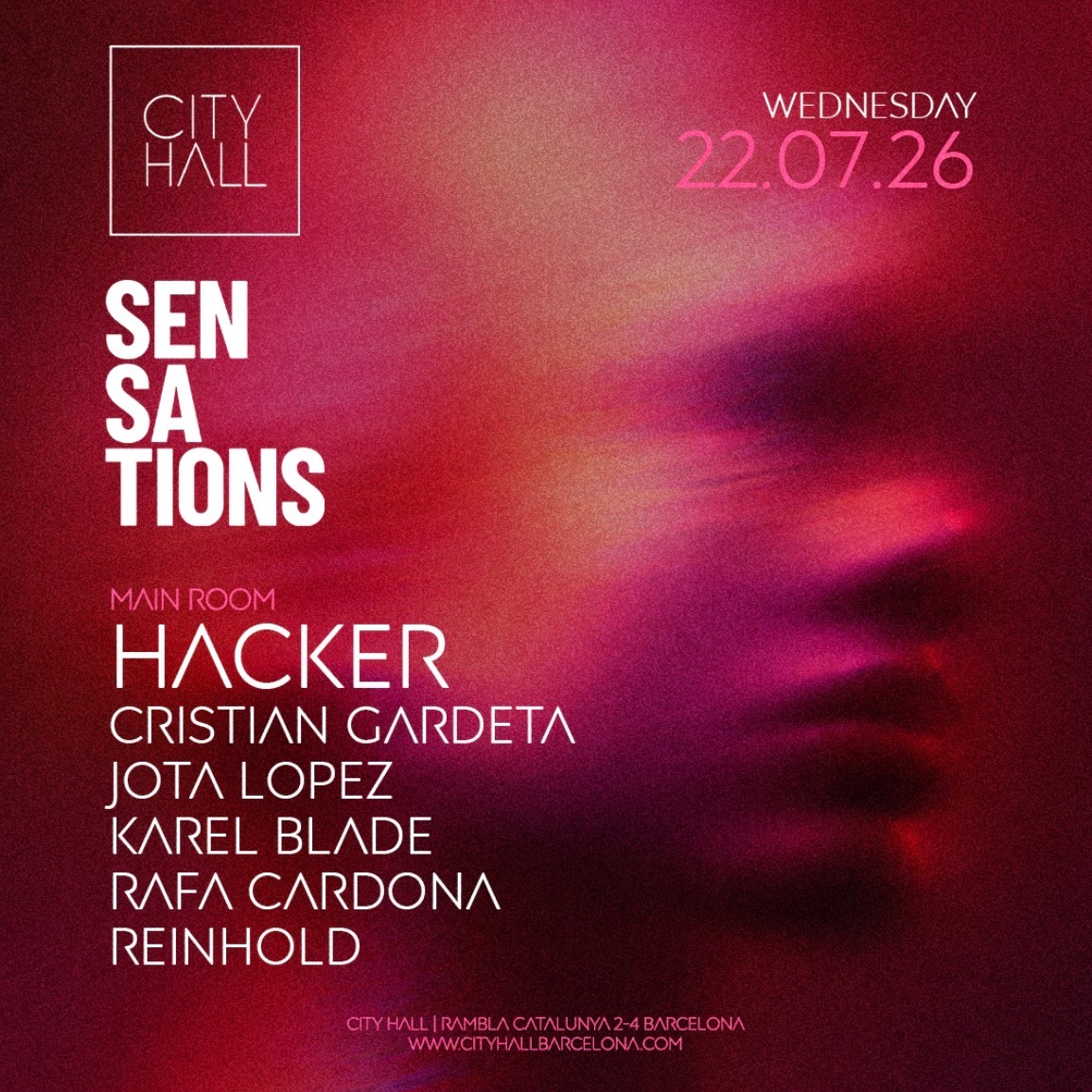City Hall pres. SENSATIONS || Guest List image
