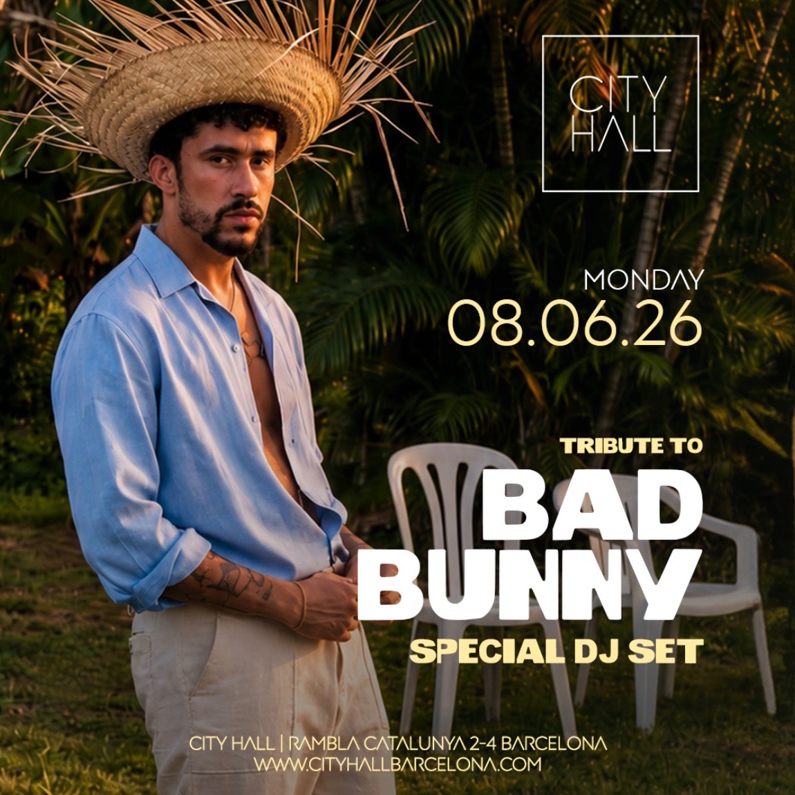City Hall pres. TRIBUTE TO BAD BUNNY I Free Entry image