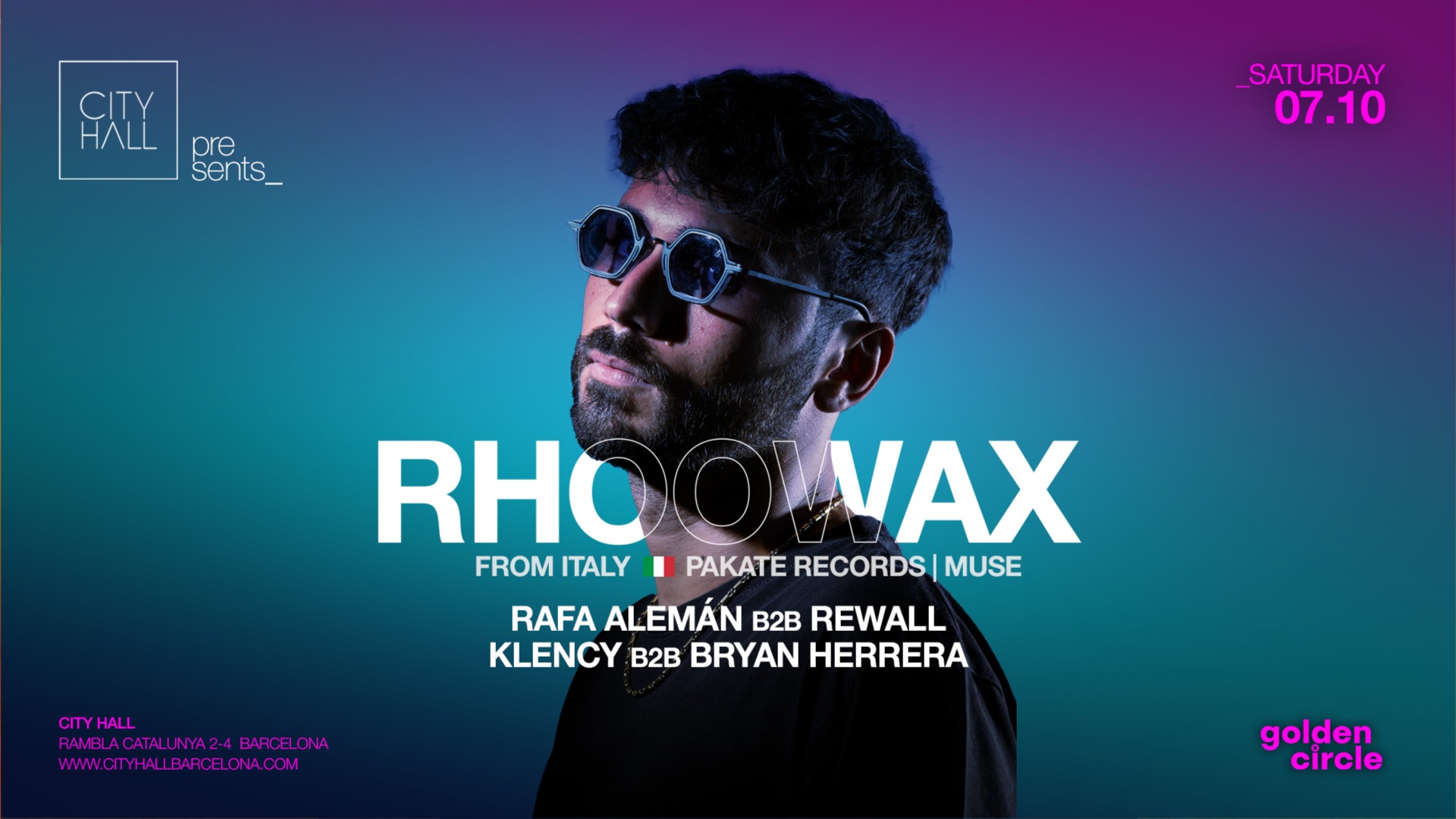 City Hall presents_ Rhoowax from ITALY