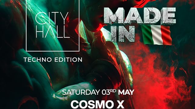 City Hall Saturday pres. TECHNO MADE IN ITALY event cover