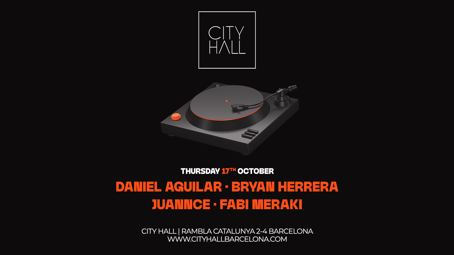 City Hall THURSDAY pres. DANIEL AGUILAR - LAST FREE image