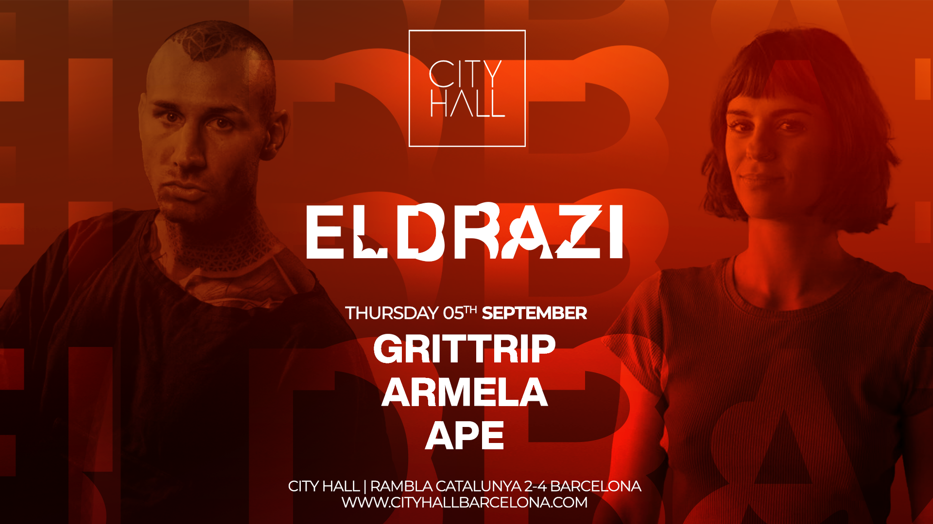 City Hall Thursday pres. ELDRAZI - FREE TILL 01 image