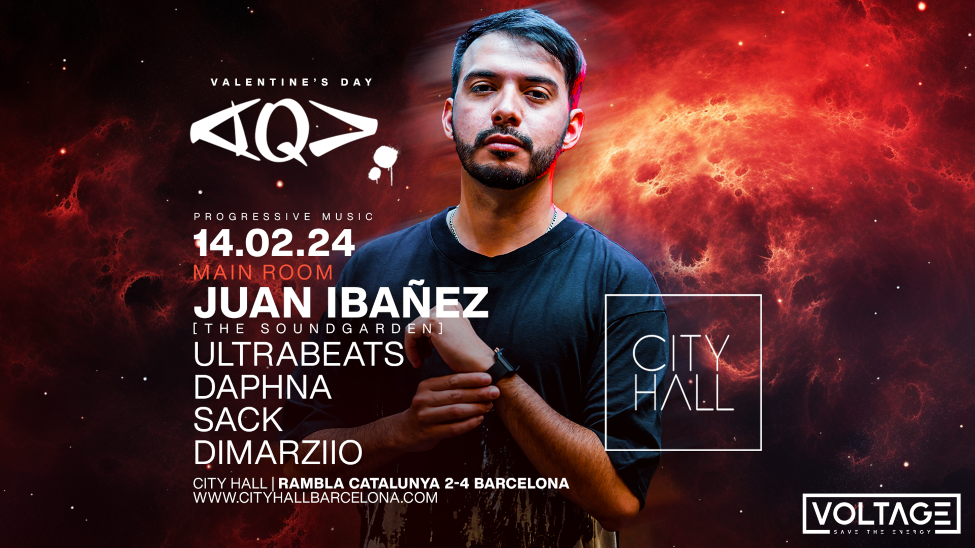 Free l City Hall Wednesday pres . VALENTINE'S ELECTRONIC DAY - Progressive edition pres. JUAN IBAÑEZ image