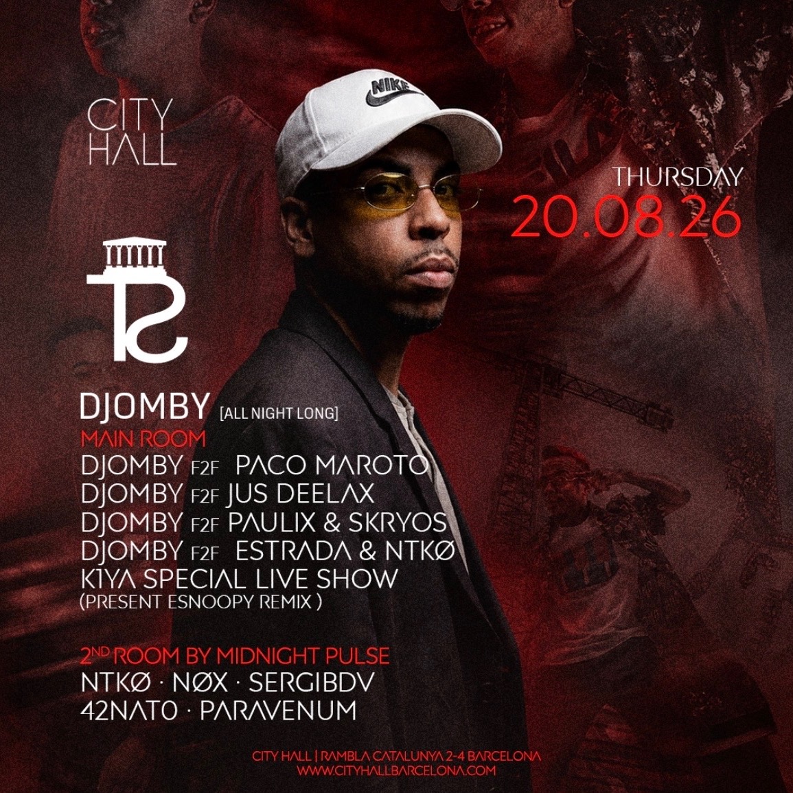 City Hall x TECHNOPOLIS pres. DJOMBY ALL NIGHT LONG || FREE PASS BEFORE 1:00 A.M. image
