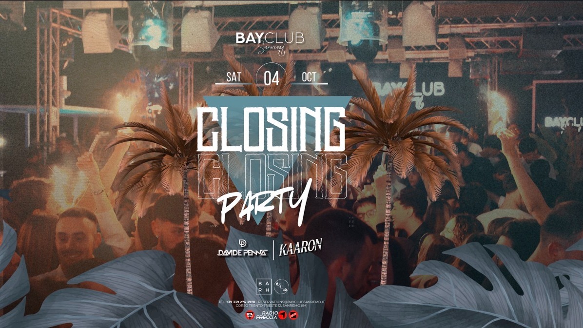 CLOSING PARTY | Bay Club Sanremo image