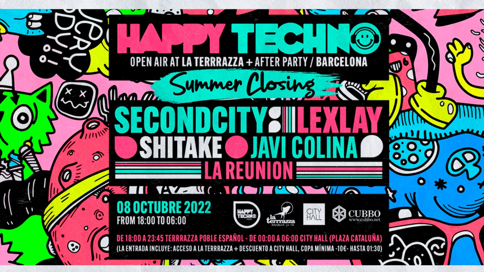 (CLOSING PARTY) HappyTechno Open Air at La Terrrazza Barcelona (+ Opción de Afterparty at City Hall) image