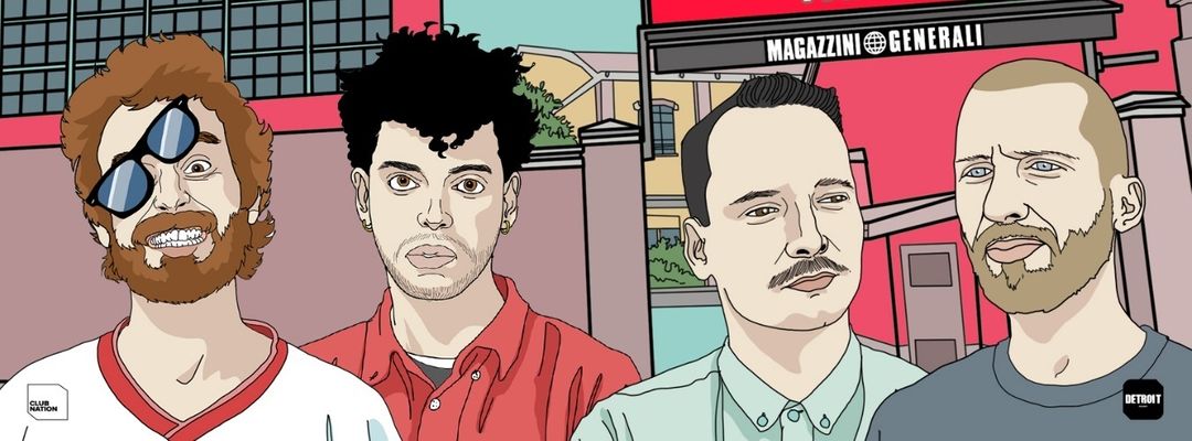 Cartell de l'esdeveniment Club Nation presents Red Axes I Detroit Swindle  - Gran Opening Party