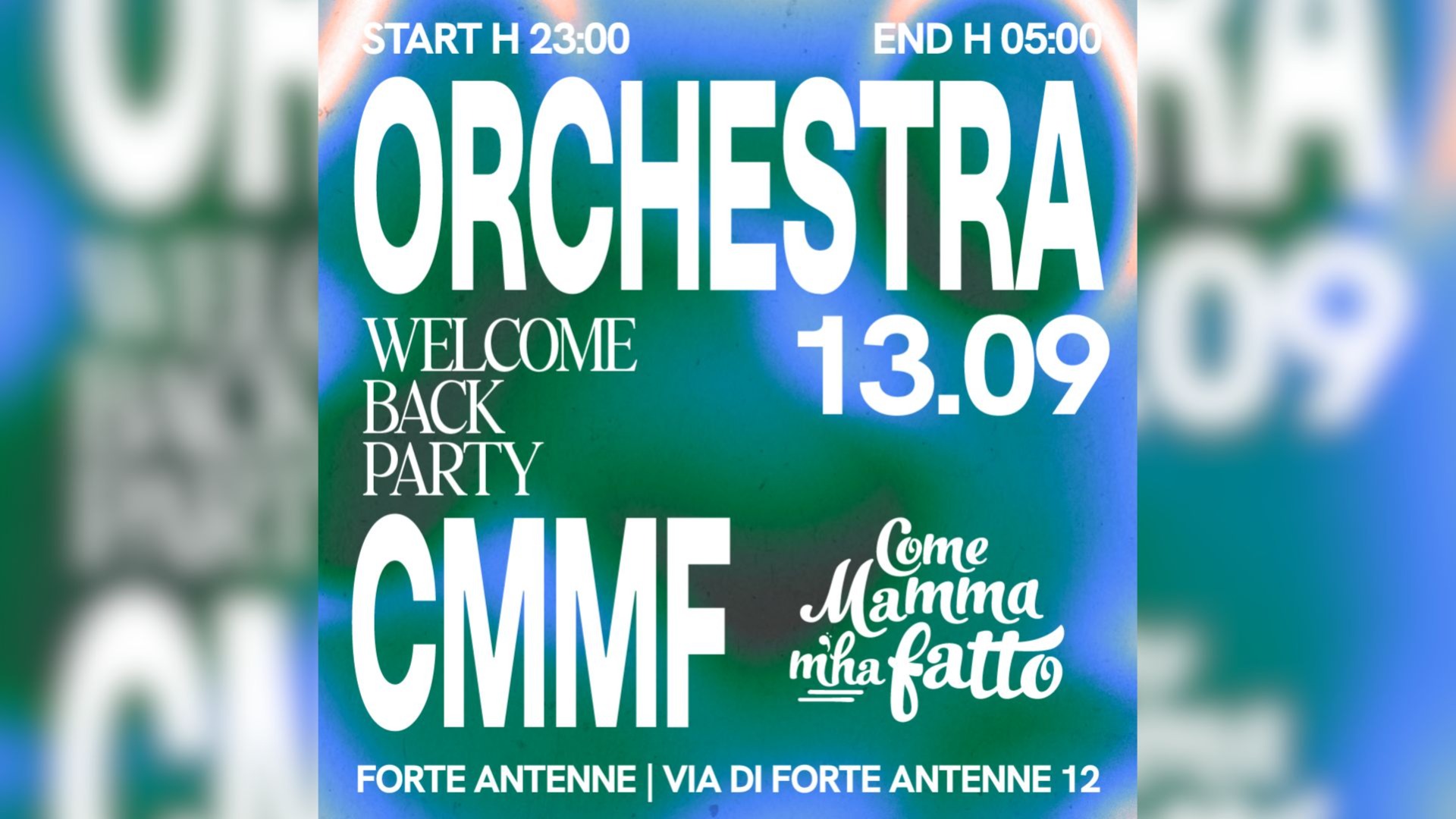 CMMF ORCHESTRA - WELCOME BACK PARTY
