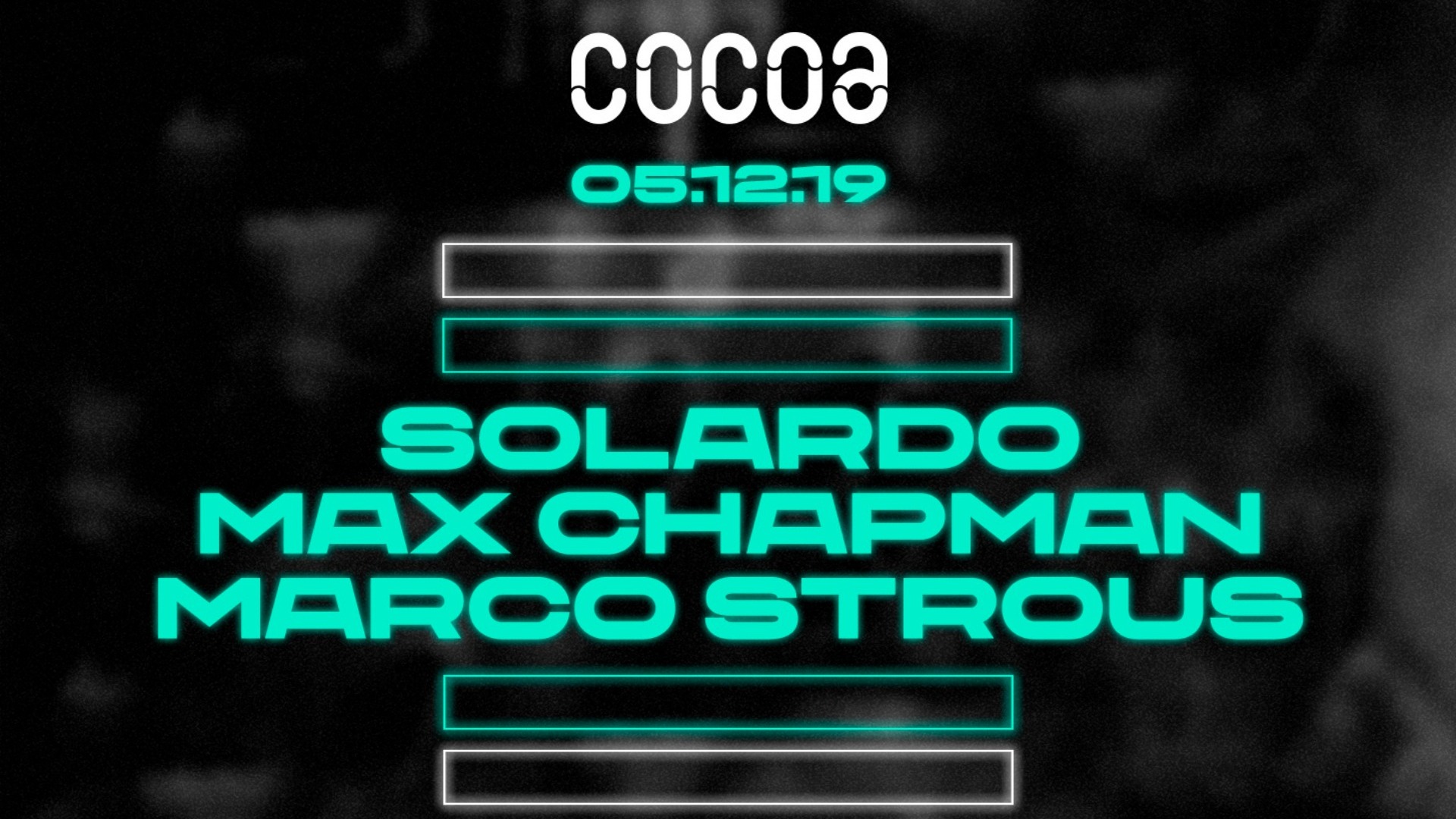 COCOA @ SOLARDO, MAX CHAPMAN, MARCO STROUS image