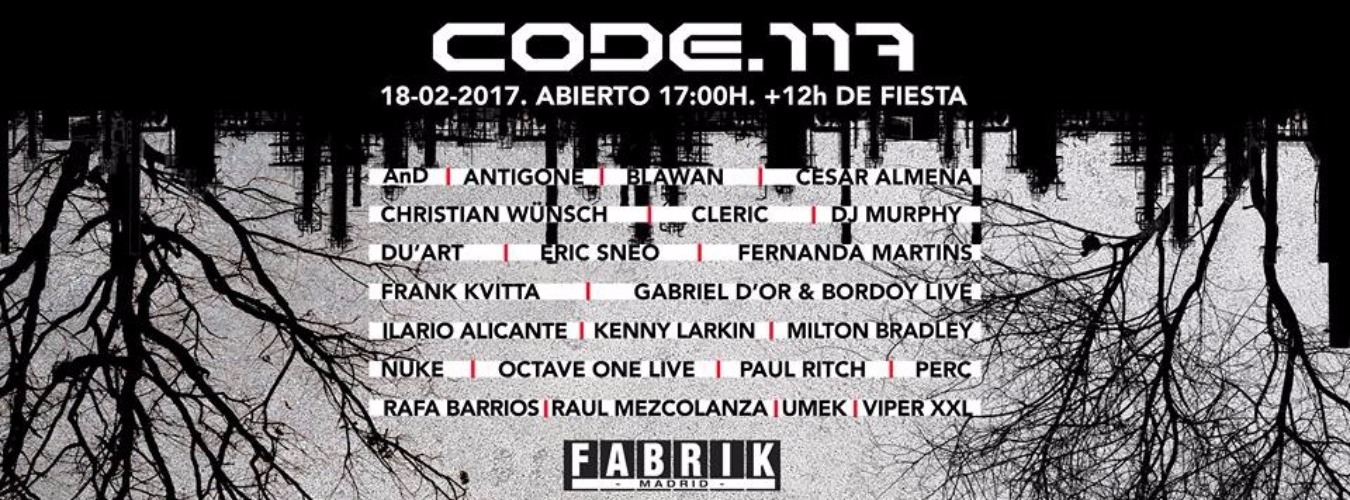 CODE 117 with Umek, Paul Ritch, Octave One & Ilario Alicante image