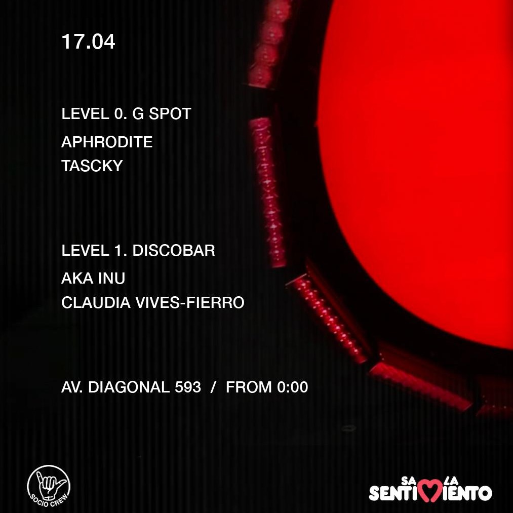 Cartel oficial del evento COHETE: G SPOT / DISCO BAR presents: SALA SENTIMIENTO