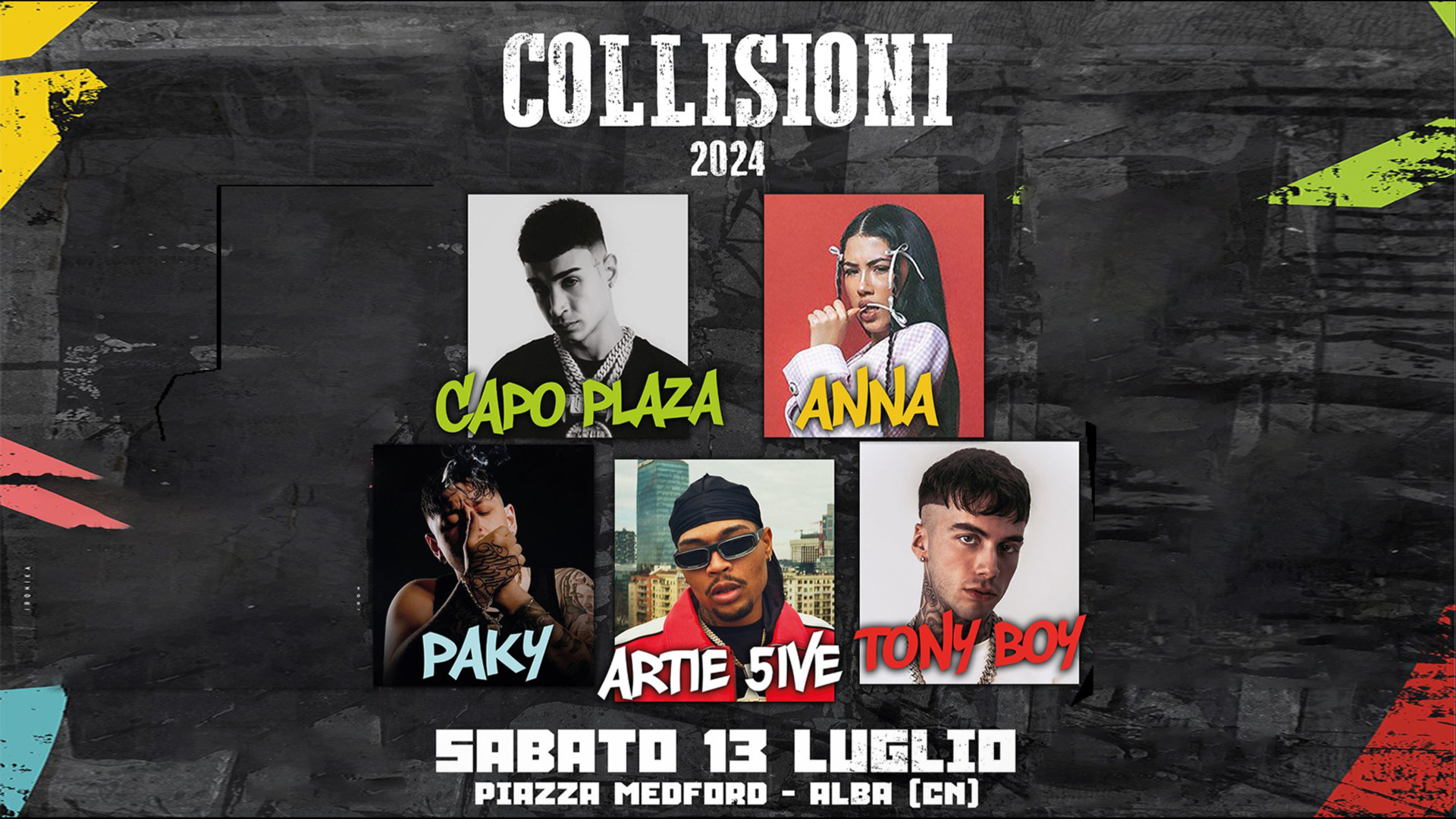 Anna + Capo Plaza + Tony Boy + Artie5ive + Paky @ Collisioni Festival image