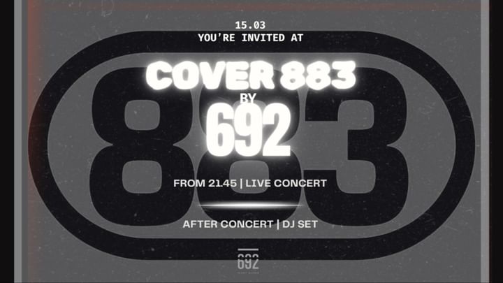 Cover for event: Come Max Band - cover 883