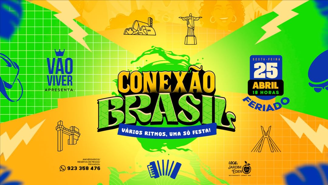 Cartel del evento CONEXÃO BRASIL #VaoViver (Feriado)