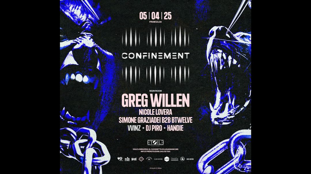 CONFINEMENT w/ GREG WILLEN  | 05.04 @Etoile event cover
