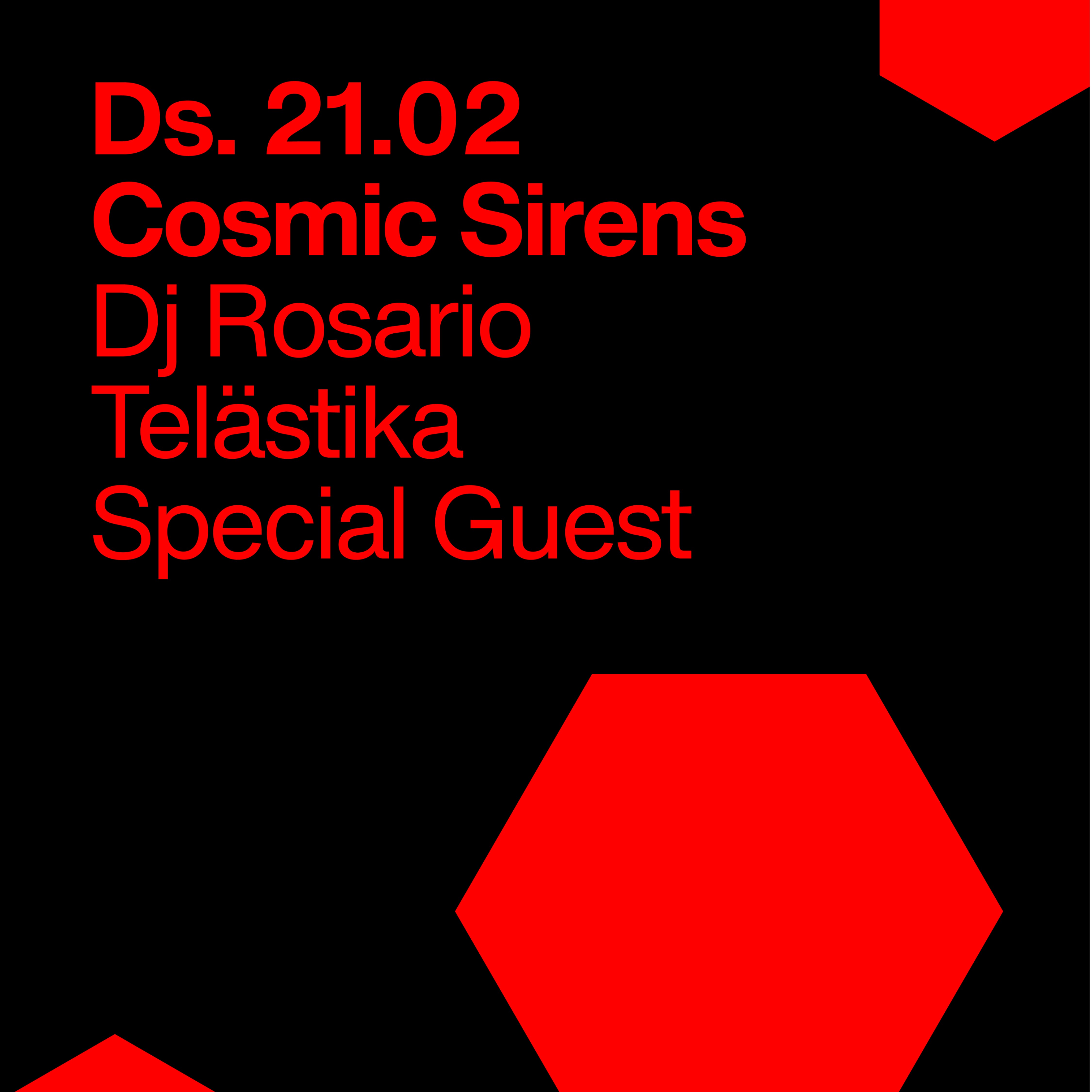 COSMIC SIRENS - DJ Rosario - Telästika - Special Guest - image
