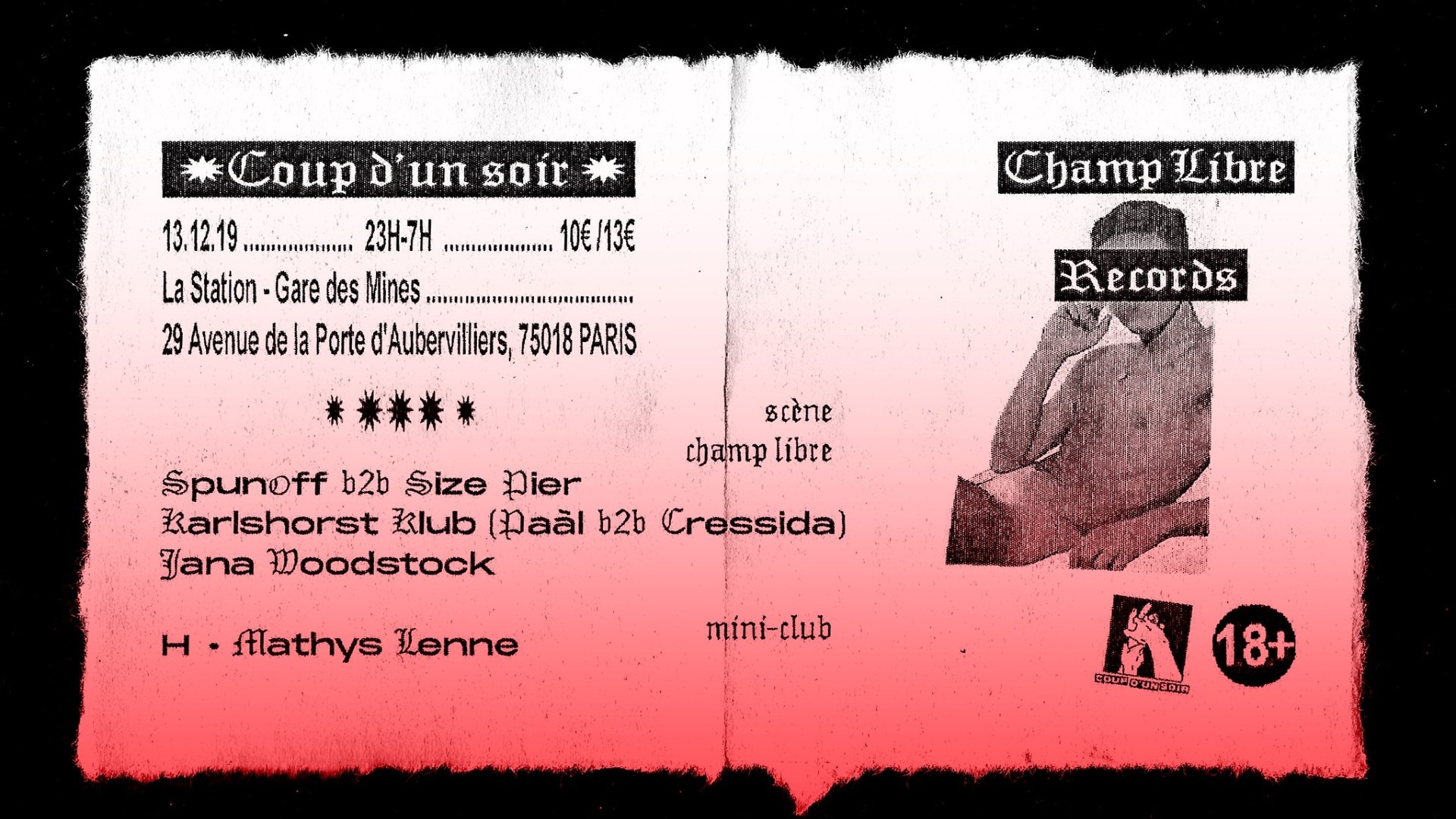 Coup D'un Soir invite Champ Libre Records image