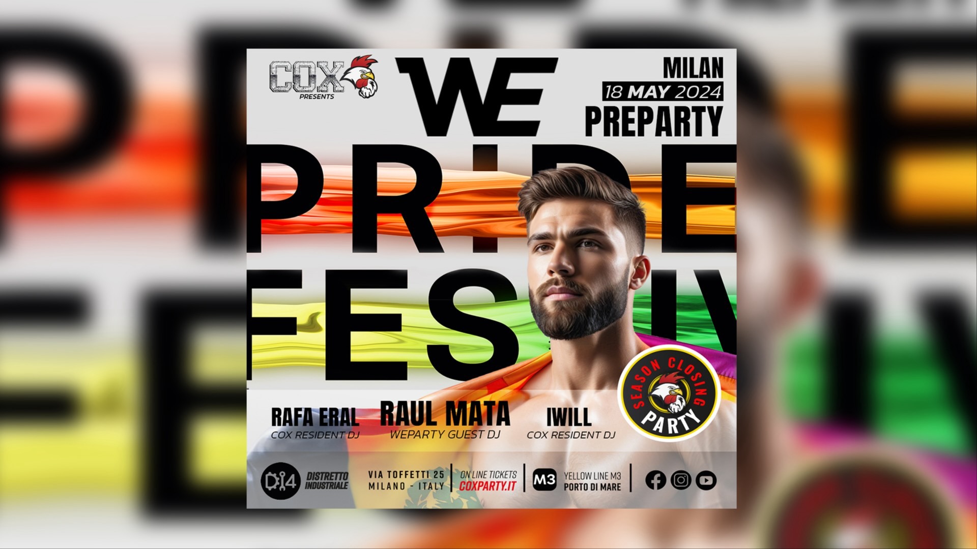 COX MILAN - WE PARTY - PRIDE - Official Pre Party 