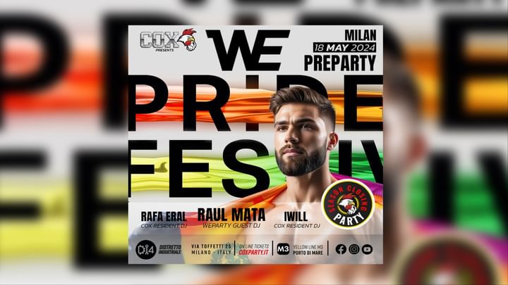Cover for event: COX MILAN - WE PARTY - PRIDE - Official Pre Party 