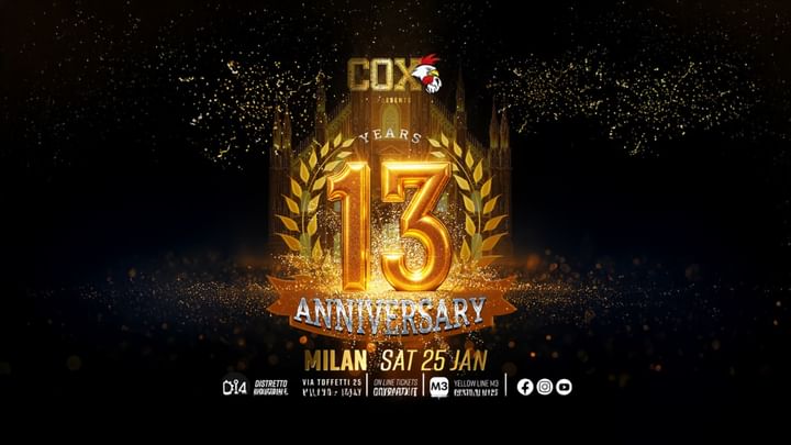 Cover for event: Cox party presenta  ANNIVERSARY ★ 13 Years ★  