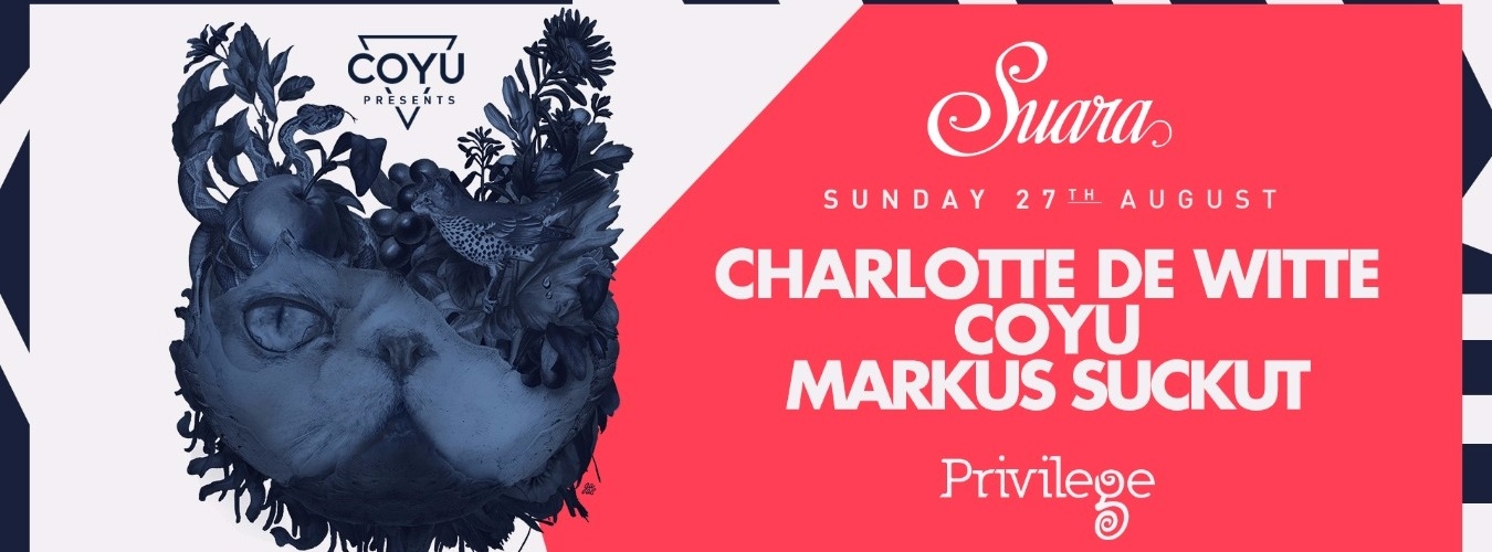 Coyu presents Suara | Charlotte De Witte, Coyu & Markus Suckut image