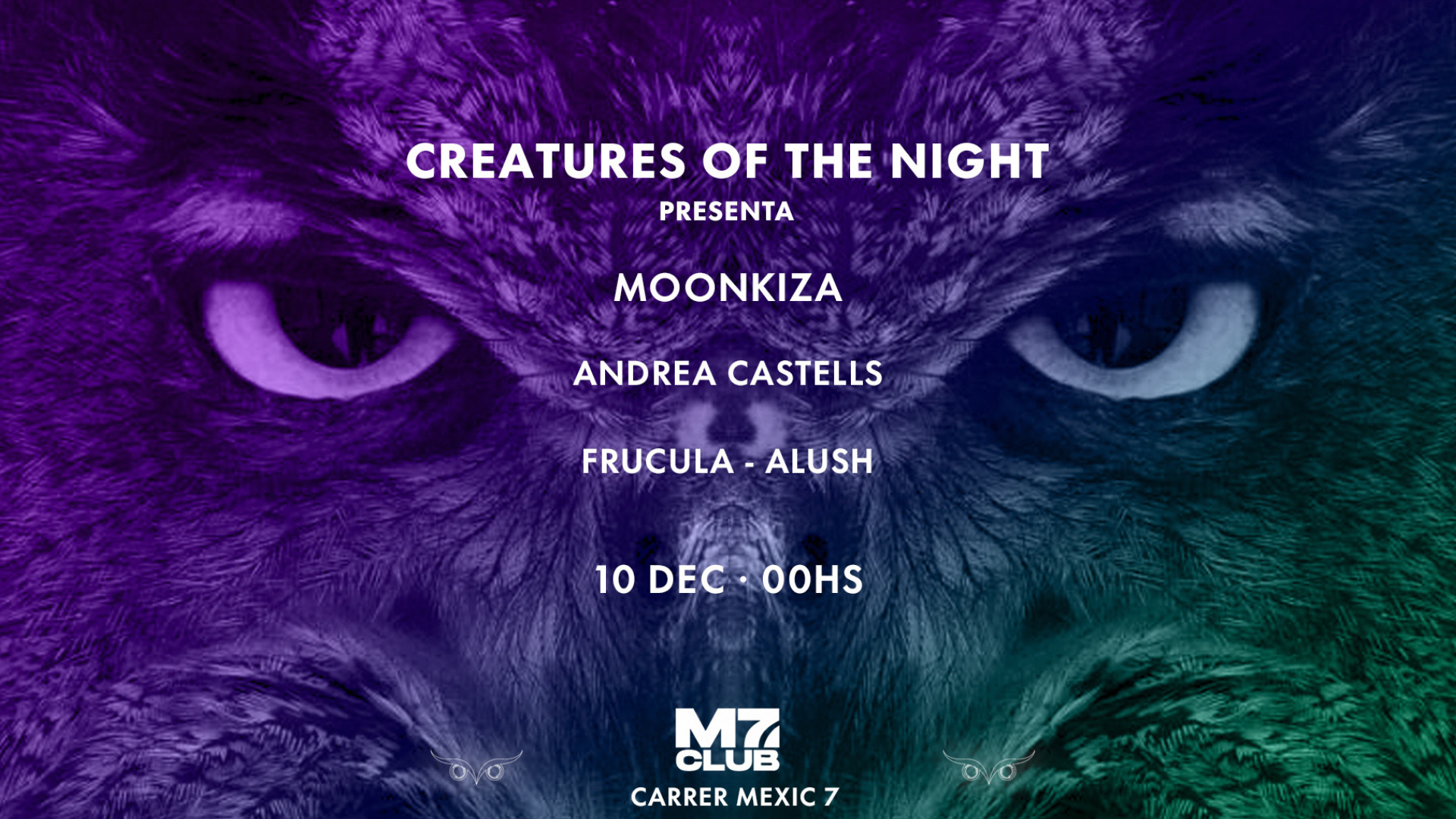 Creatures Of The Night w/ Moonkiza, Lupe Republic & Andrea Castells image