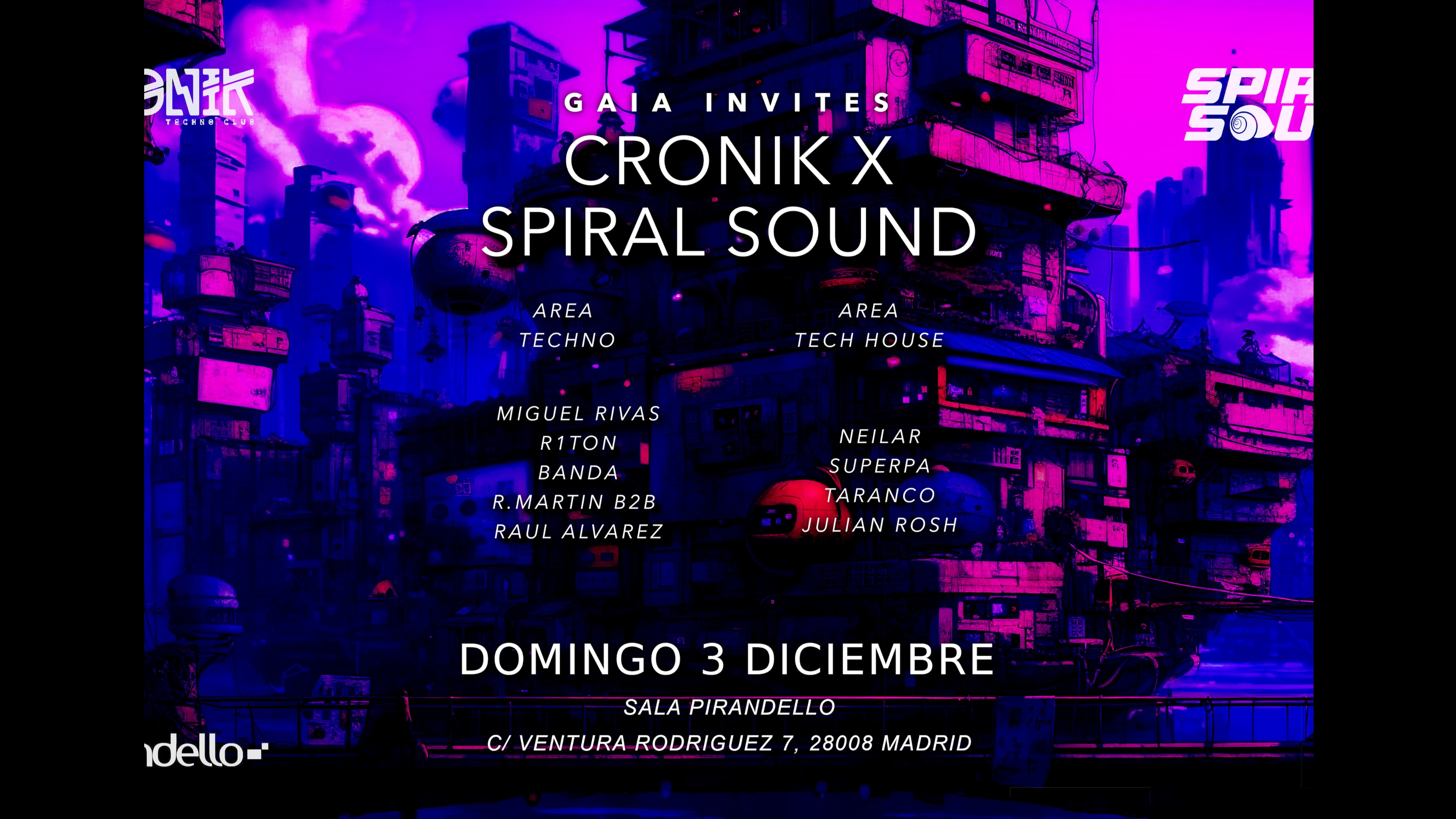 CRONIK X SPIRAL SOUND