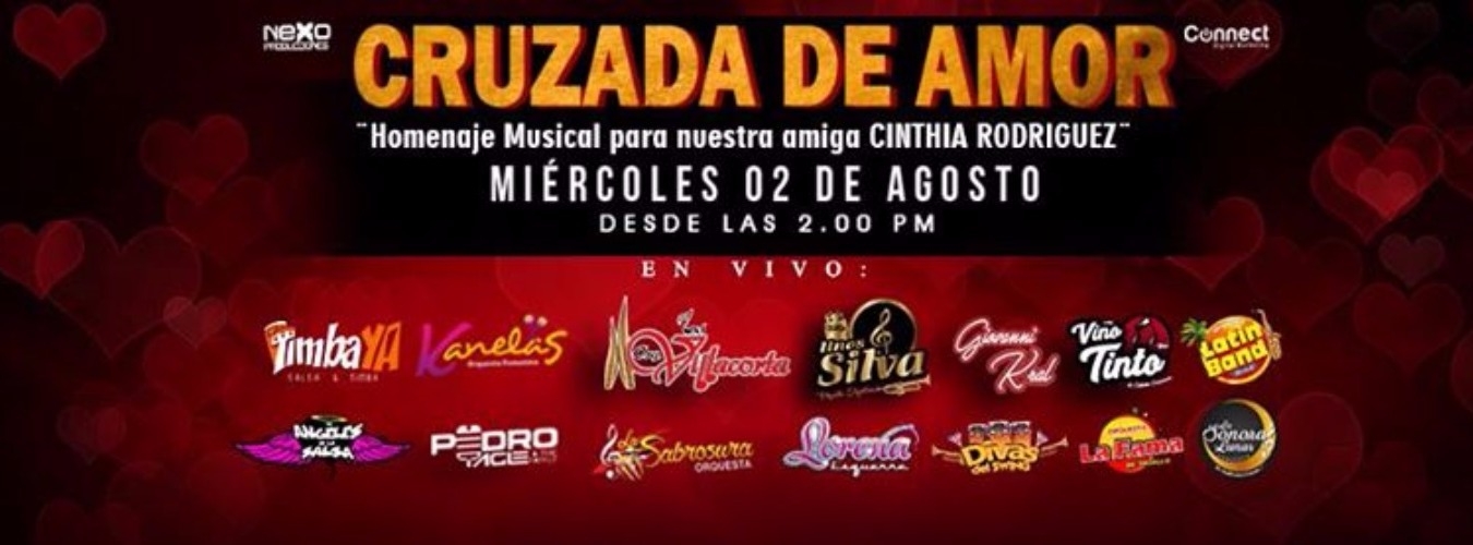 Cruzada de Amor para Cinthia Rodriguez , Homenaje Musical en Raza image
