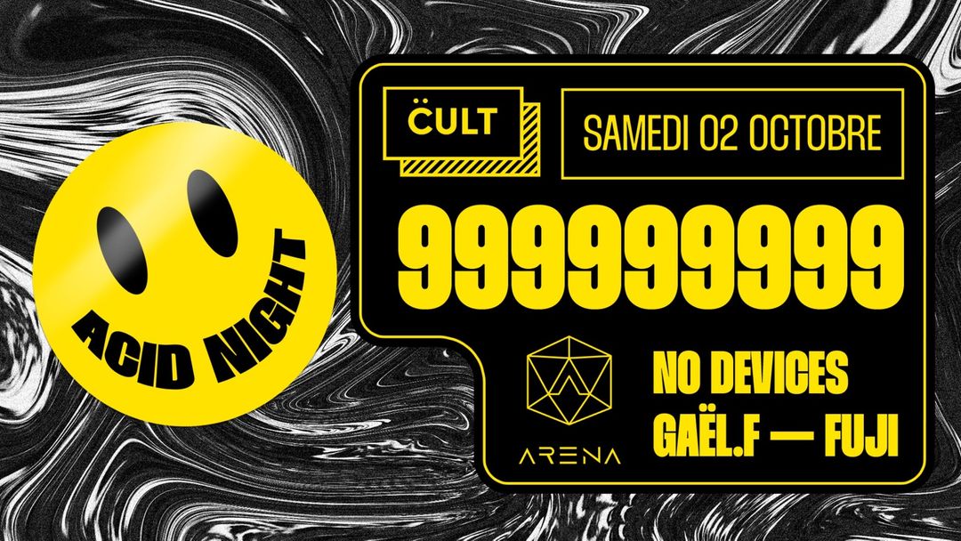 Cult l Acid Night w/ 999999999 l Acid, Techno & Rave l event cover