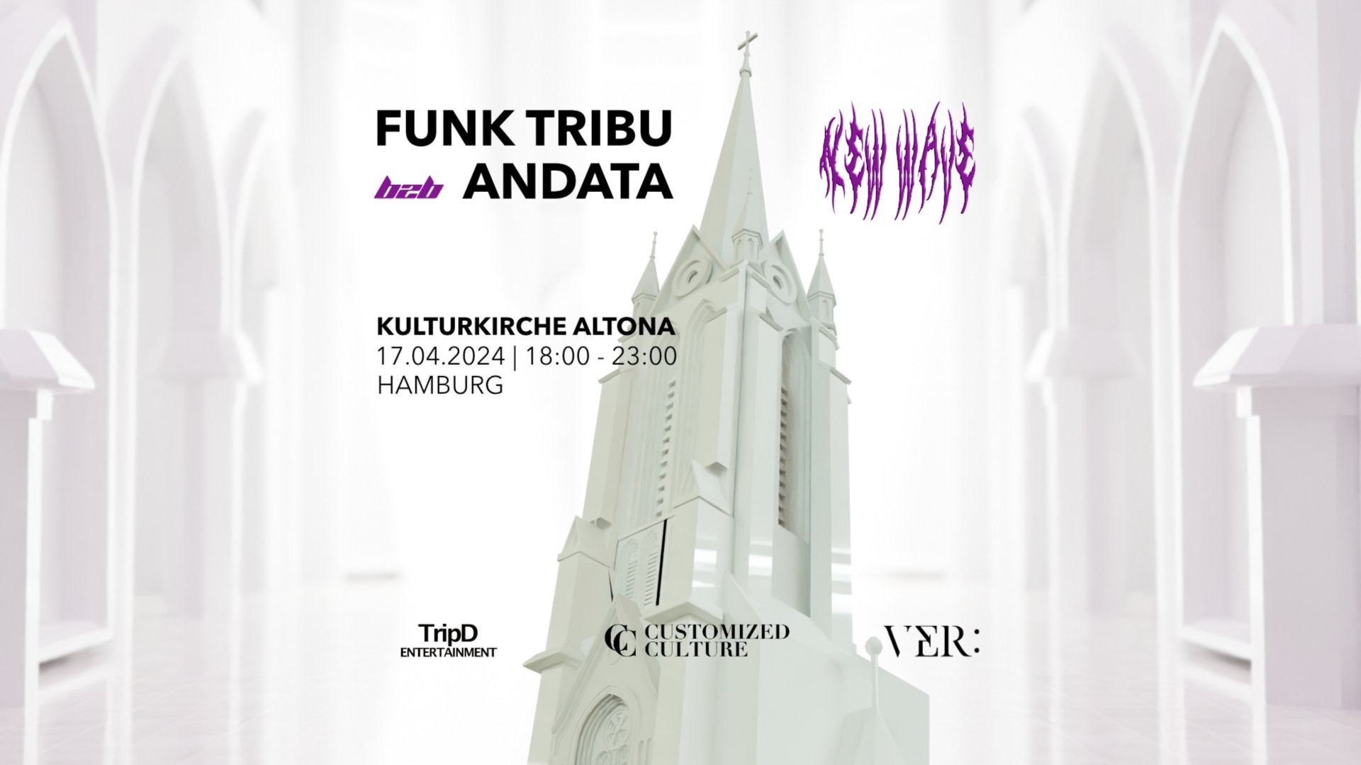 SOLD OUT - Customized Culture pres. NEW WAVE w/ FUNK TRIBU b2b ANDATA  - Kulturkirche Altona image