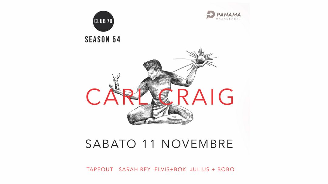 Cartel del evento D-JAM  w/ Carl Craig