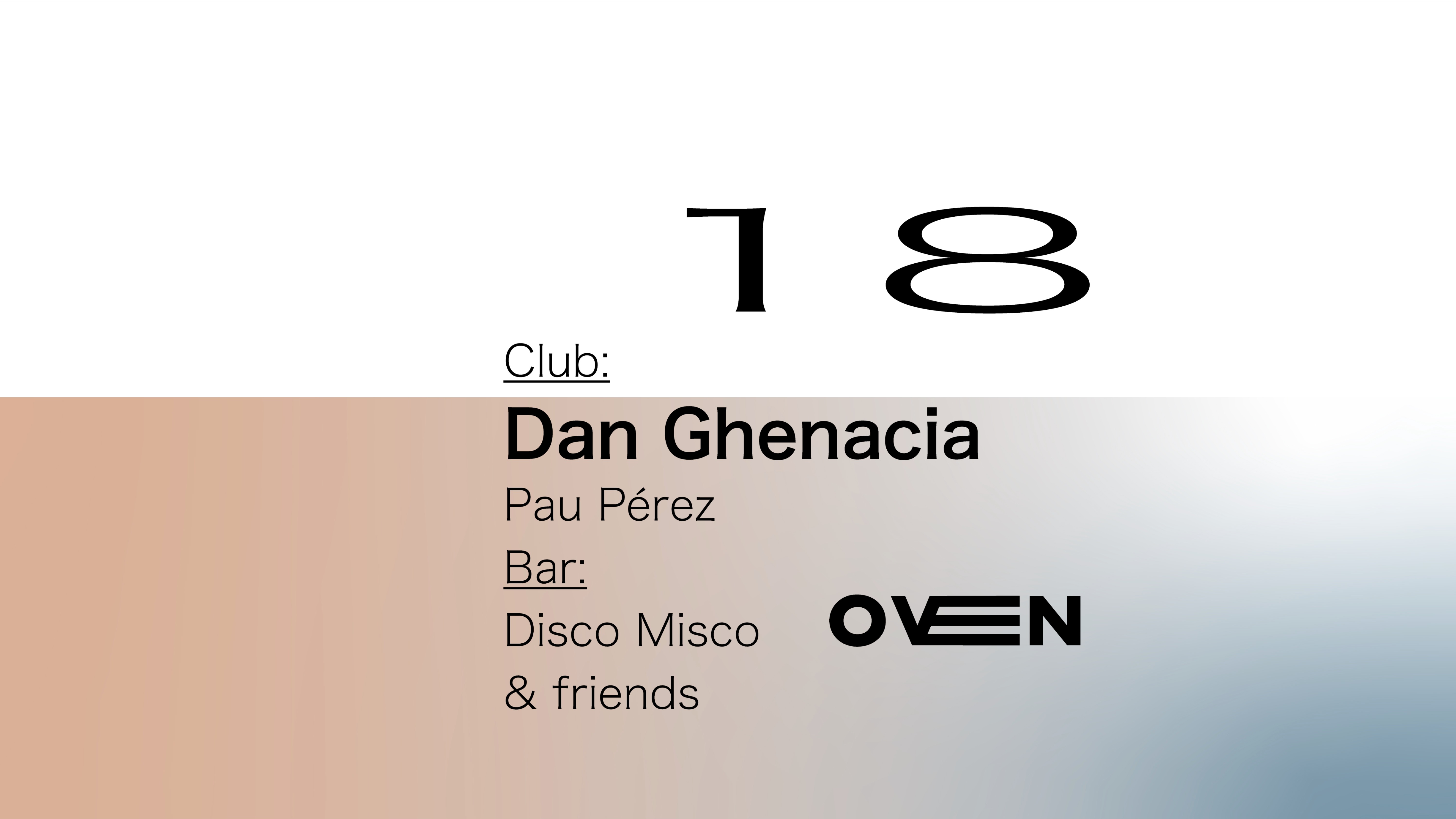 Dan Ghenacia + Pau Pérez / Bar: Disco Misco & friends image