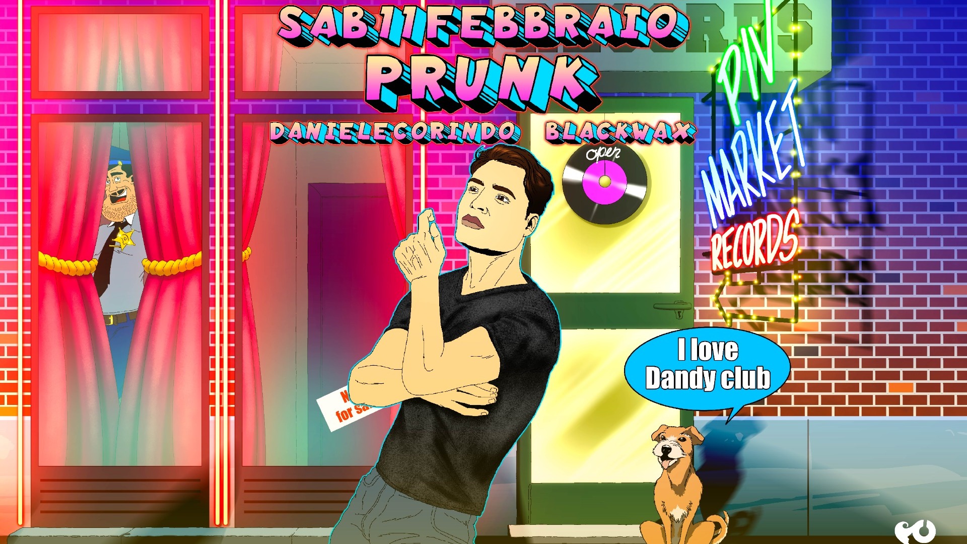 DANDY CLUB W/ PRUNK - BLACK WAX - DANIELE CORINDO image