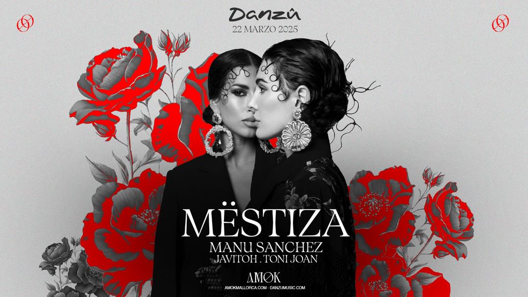 Cartell de l'esdeveniment Danzû presents. Mëstiza at Amøk