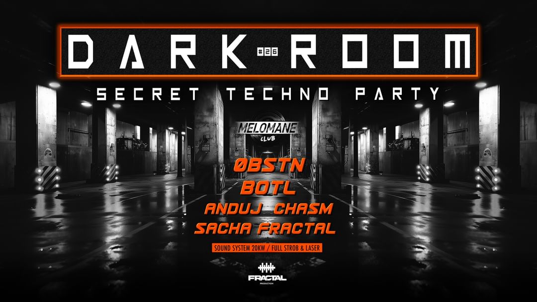 Couverture de l'événement #DARK ROOM#26